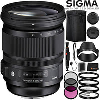 Sigma 24-105mm f/4 DG OS HSM Art Lens for Nikon F  - 6PC Accessory Bundle