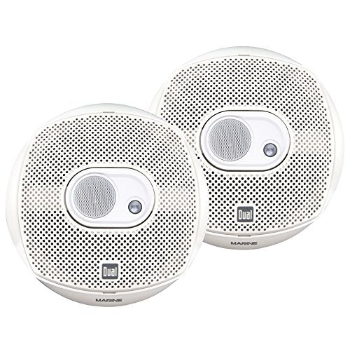 Dual Electronics DMS365 Two 6.5 inch 3 Way Marine Speakers with 120 Watts of Peak Power