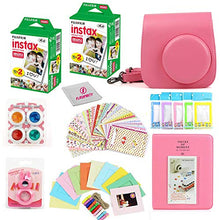 Load image into Gallery viewer, Fuji Instax Mini Instant Film Two Twin Packs (40 Sheets) + Protective Case + 40 Sticker Frames + Picture Frames + Photo Album + Microfiber Cleaning Cloth + More Accessories (Flamingo Pink)
