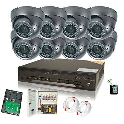 Amview 4Channel 4K H.265 NVR 2592x1920P 5MP PoE IP Dome Bullet Security Camera System