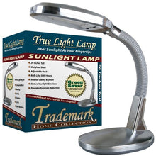 Load image into Gallery viewer, Natural Therapy Sunlight Desk Lamp, Great For Reading and Crafting, Adjustable Gooseneck, Home and Office Lamp by Lavish Home, Silver
