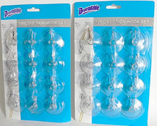 Load image into Gallery viewer, Suction Cups with Metal Hook 1 3/4 Inch 24 Pack Lot Also Includes One Suction Shower Hook
