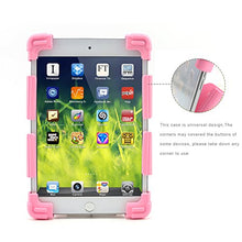 Load image into Gallery viewer, Universal 7 inch Tablet Case, Shockproof Silicone Stand Cover 7&quot;-8&quot; for All Versions RCA Voyager Vankyo Yuntab Samsung Google Nexus MatrixPad Z1 Huawei 7&quot; Android Tablet and More, Pink
