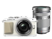 Load image into Gallery viewer, Olympus Pen Lite E-PL7 (White) with 14-42mm EZ and 40-150mm Lens (Silver) - International Version (No Warranty)
