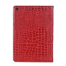 Load image into Gallery viewer, iPad Pro 10.5 Case 2017,elecfan Men Women Crocodile Pattern PU Leather Ultra Slim Lightweight Book Style Folio Stand Case Protective Smart Cover for Apple iPad Pro 10.5 - Red
