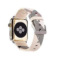 38mm 40mm 42mm 44mm Band Replacement for Watch Leather Iwatch Strap Replacement Band with Stainless Metal Classic Buckle for Apple Watch Series 5 4 3 2
