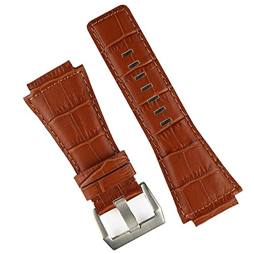 B & R Bands Bell & Ross BR01 BR03 Honey Gator Leather Watch Band Strap