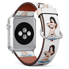 Load image into Gallery viewer, S-Type iWatch Leather Strap Printing Wristbands for Apple Watch 4/3/2/1 Sport Series (42mm) - Sexy Pin-up Girl
