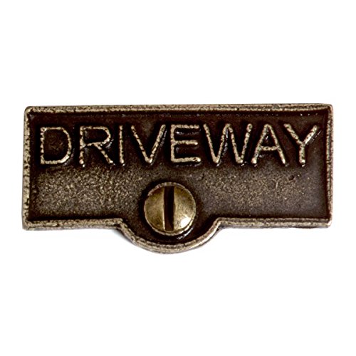 Renovator's Supply Switch Plate Tags DRIVEWAY Name Signs Labels Switch Tag Brass
