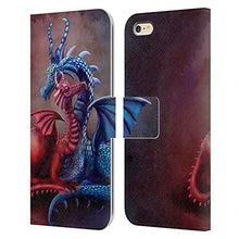 Load image into Gallery viewer, Head Case Designs Officially Licensed Rose Khan Blue and Red Dragons Leather Book Wallet Case Cover Compatible with Apple iPhone 6 Plus/iPhone 6s Plus
