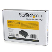 Load image into Gallery viewer, StarTech.com 2-Port Industrial Wall Mountable USB to Serial Adapter Hub with DIN Rail Clips, Black (ICUSB2322I)
