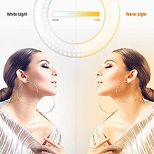Load image into Gallery viewer, LimoStudio 240LED 18&quot; Dimmable Ring Light Lighting Kit Adjustable Brightness and Color Temperature with Sturdy Light Stand, Bluetooth Remote, Easy to Carry, AGG1774
