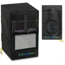 Load image into Gallery viewer, 2 Black Waterproof UV Protection Speaker Covers for Outdoor Speakers with Sound Option fit Yamaha NS-AW150, Polk Audio Atrium 5, Herdio 5.25&quot; &amp; Pyle 5.25 Speakers (MAX Size: H 10.4&quot; X W 6.7&quot; X D 8.3&quot;)
