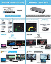 Load image into Gallery viewer, WAVLINK USB C Dual 4K DP/HDMI Laptop Docking Station with 65W Power Delivery, Single 5K/ Dual 4K @60Hz for Specific USB-C and Thunderbolt 3 Windows and Mac (2 HDMI &amp; 2 DP, 6xUSB, LAN, Audio)
