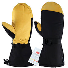 Load image into Gallery viewer, Ozero Ski Mittens,  40â°F Cold Proof Winter Skiing Mitten   Five Fingers   150g 3 M Thinsulate Insula
