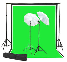 Load image into Gallery viewer, ePhtoto Photo Video Photography Lighting kit, 6&#39; X 9&#39; ChromaKey Chroma Key Green Screen System ULS69
