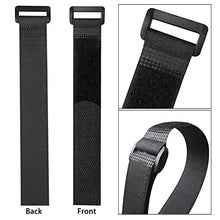 Load image into Gallery viewer, Elantek 50-PCS Black Hook and Loop Reusable Fastening Cable Tie Down Straps- 0.8&quot; x 8&quot;
