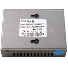 Load image into Gallery viewer, UHPPOTE 1 Port 10/100M PoE Extender IEEE802.3af Power Over Ethernet
