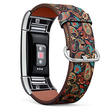 Load image into Gallery viewer, Replacement Leather Strap Printing Wristbands Compatible with Fitbit Charge 2 - Decorative Pattern of Ethnic Paisley
