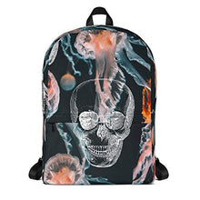 Load image into Gallery viewer, Skull Jelly Fish Black Pattern (Backpack &amp; Laptop Bag)

