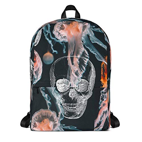 Skull Jelly Fish Black Pattern (Backpack & Laptop Bag)