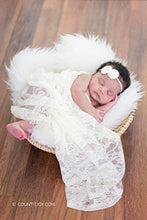 Load image into Gallery viewer, Stretch Lace Wrap, Newborn Baby Layer Photography Prop (White)
