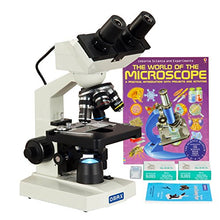 Load image into Gallery viewer, OMAX 2000X Built-in 1.3MP Digital Binocular Compound LED Microscope+Book+Blank Slides+Covers+Lens Paper
