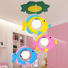 Load image into Gallery viewer, Ceiling Lights Children Bedroom Light Chandelier, CraftThink Colorful Fish Multi Light Pendant Ceiling Lamps for boy Kids Nursery Bedroom (3 Light)
