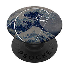 Load image into Gallery viewer, Hokusai Meets Fibonacci, Golden Ratio PopSockets PopGrip: Swappable Grip for Phones &amp; Tablets
