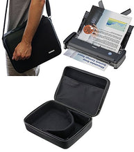 Load image into Gallery viewer, Navitech Black Hard A4 Portable/Mobile Scanner Carry Case Compatible with The Brother DS-920DW
