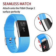 Load image into Gallery viewer, POY Replacement Bands Compatible for Fitbit Charge 2, Classic Edition Adjustable Sport Wristbands, Large Cerulean
