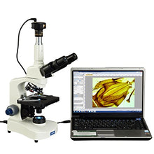 Load image into Gallery viewer, OMAX 40X-2500X Trinocular Compound Siedentopf LED Microscope with 5MP Digital Camera
