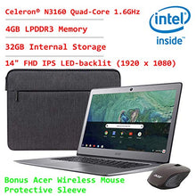Load image into Gallery viewer, 2019 Acer 14in FHD IPS Display Flagship Business Chromebook~Intel Celeron Quad-Core Processor Up to 2.24Ghz~4GB RAM~32GB SSD~HDMI~WiFi~Bluetooth~Chrome OS(Renewed) (Grey)
