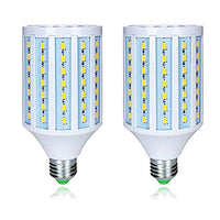 25W E27 LED Corn Light Bulbs(2 Pack)- 98 Leds 5730 SMD 2500lm COB Light Lamp Ultra Bright Daylight White 6000K LED Bulb 200 Watt Equivalent for Backyard Basement Barn Large Area,85V-265V