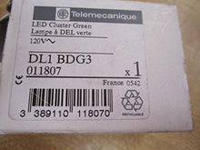 Load image into Gallery viewer, &quot;Telemecanique DL1BDG3 Lamp; BULB, PROTECTED LED, BA 15D BASE, 120 VAC, STEADY ON, GREEN&quot;
