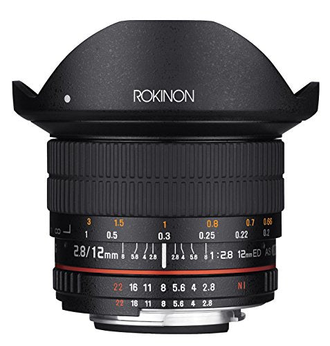 Rokinon 12mm F2.8 Ultra Wide Fisheye Lens for Pentax DSLR Cameras- Full Frame Compatible