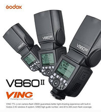 Load image into Gallery viewer, Godox Ving V860II-N I-TTL Li-ion Flash Speedlite for Nikon Cameras D800 D700 D7100 D7000 D5200 D5100 D5000 D300 D300S D3200 D3100 D3000 D200 D70S D810 D610 D90 D750
