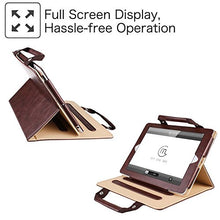 Load image into Gallery viewer, iPad Mini Case with Stand,elecfan Stylish Handbag Design with Hand Strap &amp; Pencil Card Accessories Pocket,Multi-Angle Viewing Protective Sleeve Business Pouch for 7.9 inch Apple iPad Mini 1/2/3,Brown
