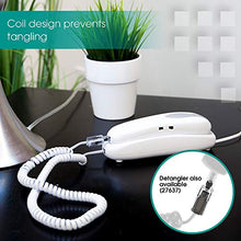 Load image into Gallery viewer, Power Gear Coiled Telephone Cord, 4 Feet Coiled, 25 Feet Uncoiled, Phone Cord works with All Corded Landline Phones, For Use in Home or Office, White, 76122
