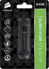 Load image into Gallery viewer, Corsair Flash Survivor Stealth 64 Gb Usb 3.0 Flash Drive, Black
