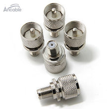 Load image into Gallery viewer, Ancable UHF/PL-259 Male to Mini UHF Female RF Coaxial Adapter for CB Ham Radio Antenna Pack of 5
