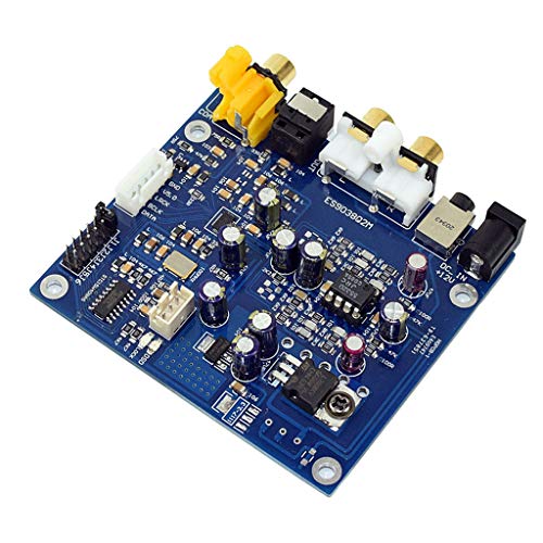 Prettyia YJ-ES9038 Q2M I2S DSD Optical Coaxial Input Decoder USB DAC Headphone Output HiFi Audio Amplifier Board Module