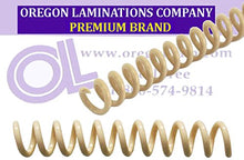 Load image into Gallery viewer, Spiral Coil Binding Spines 9mm (11/32 x 12) 4:1 [pk of 100] Tan (PMS 467 C)
