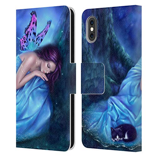 Head Case Designs Officially Licensed Rachel Anderson Serenity Fairies Leather Book Wallet Case Cover Compatible with Apple iPhone X/iPhone Xs