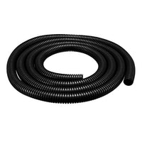 uxcell 2 M 12 x 15.8 mm PP Flexible Corrugated Conduit Tube for Garden,Office Black