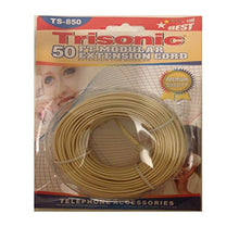 Load image into Gallery viewer, Trisonic 50 feet Telephone Phone Extension Cord Cable Line Wire (50 Feet, Ivory)
