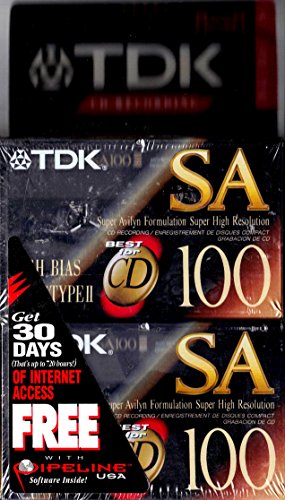 TDK SA100 High Bias Blank Cassettes (2 Pack)