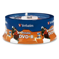 Verbatim 96191 DVD Recordable Media - DVD-R - 16x - 4.70 GB - 25 Pack Spindle - Inkjet Printable