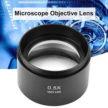 Load image into Gallery viewer, 0.5X Auxiliary Stereo Microscope Objective Lens KP-0.5X Working Distance 165mm for Industry Video Microscope 48mm Mounting/Port/Interface
