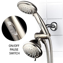 Load image into Gallery viewer, Hotel Spa 42-Setting Ultra-Luxury 3-Way Combo with ON/Off Pause Switch/Brushed Nickel
